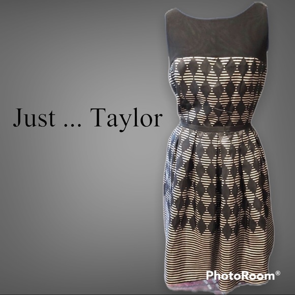 Just...Taylor Dresses & Skirts - Just Taylor... Striped Triangle Print Dress 14 xl